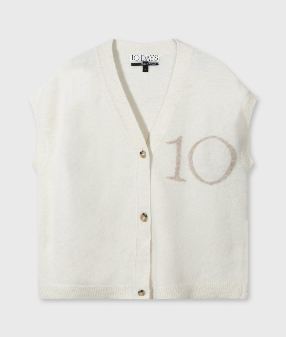 knit gilet | ecru