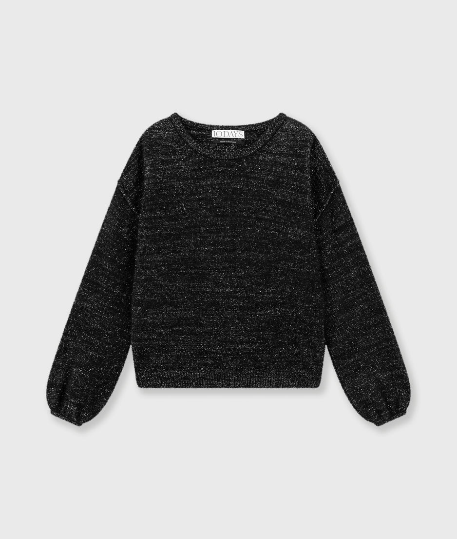 knit sweater sparkle | black