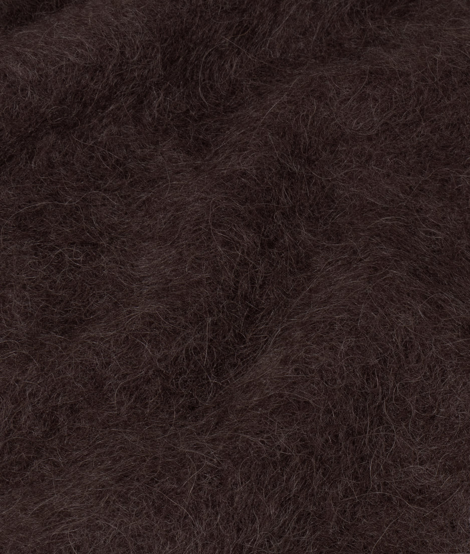 cropped knit turtleneck | deep wine