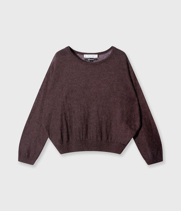 thin knit sweater | deep wine