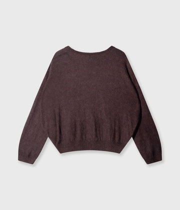thin knit sweater | deep wine
