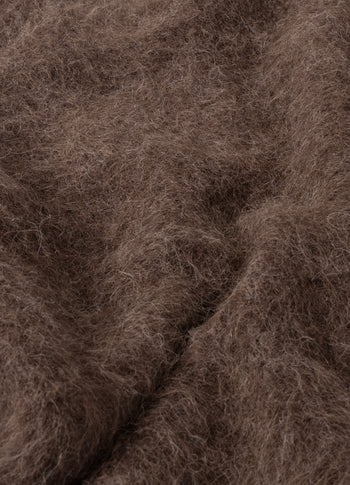 hairy knit sweater pleats | dark truffle