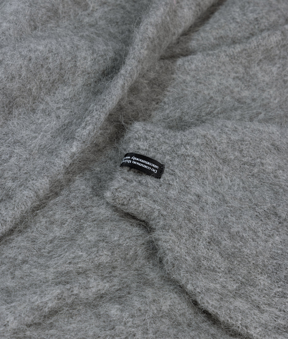 gebreide sweater capuchon | grey melee