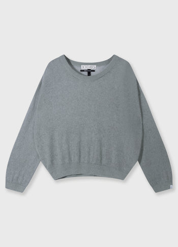 thin knit sweater | light graphite
