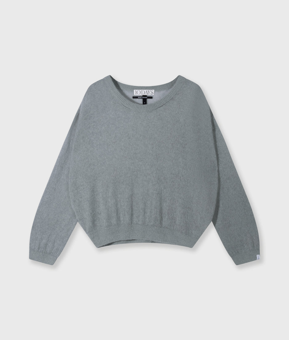 thin knit sweater | light graphite