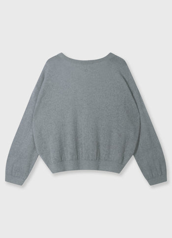 thin knit sweater | light graphite