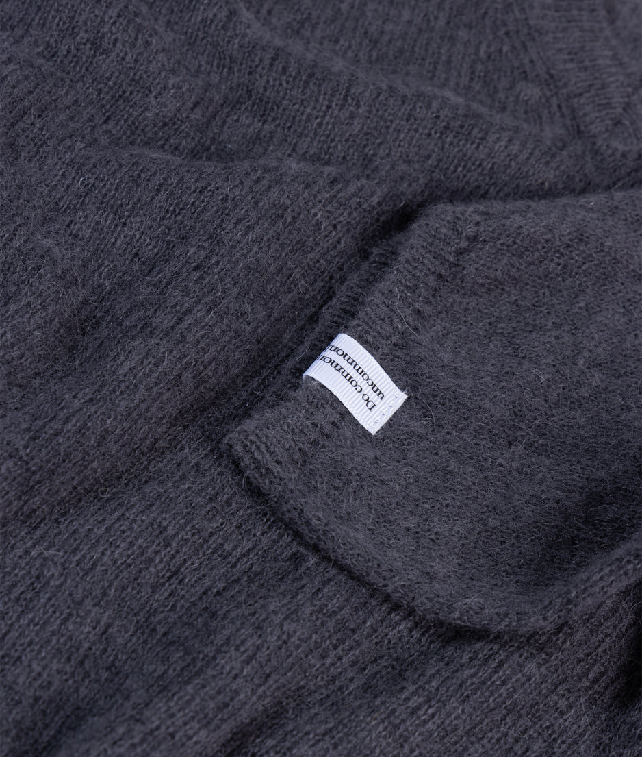 dunne V-hals knit sweater | steel blue
