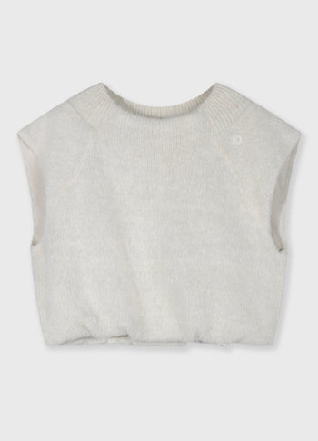 balloon gebreide top lurex | ecru
