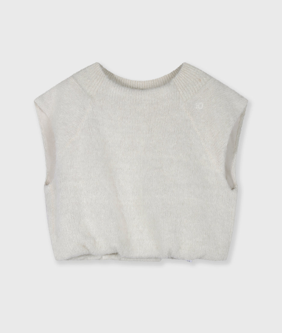 balloon gebreide top lurex | ecru