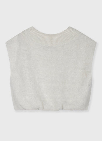 balloon gebreide top lurex | ecru
