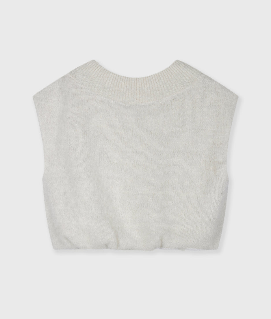 balloon gebreide top lurex | ecru