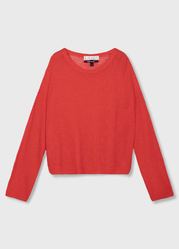 sweater thin knit | poppy red