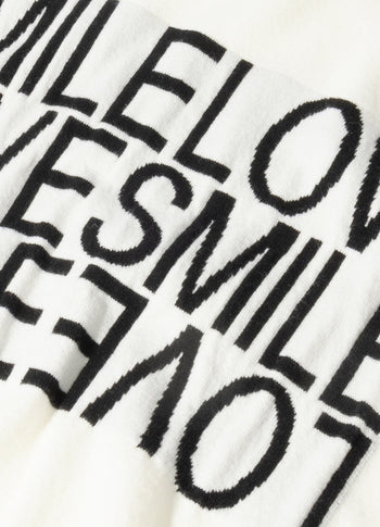 smile love knit sweater | ecru