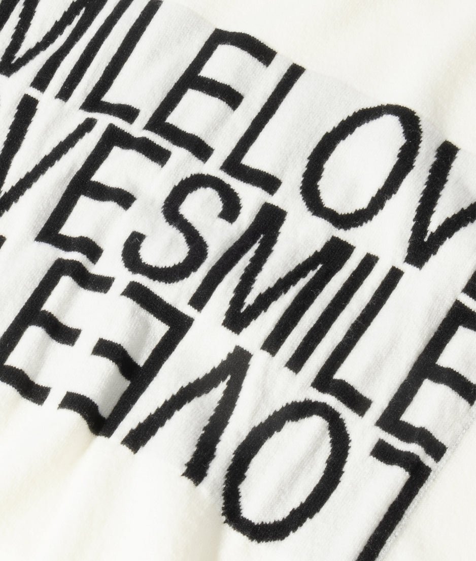 smile love knit sweater | ecru