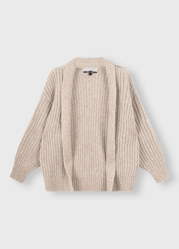 chunky knit cardigan | sepia melee