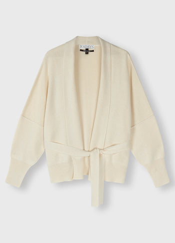 cotton knit cardigan | light safari