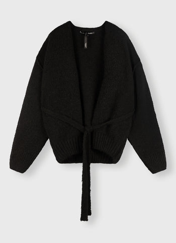 short cardigan alpaca | black