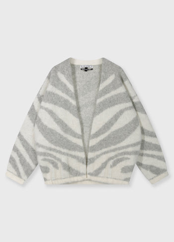 gebreid vest zebra | ecru