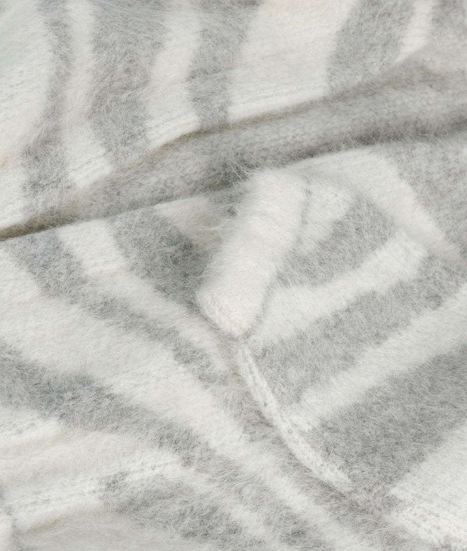 gebreid vest zebra | ecru