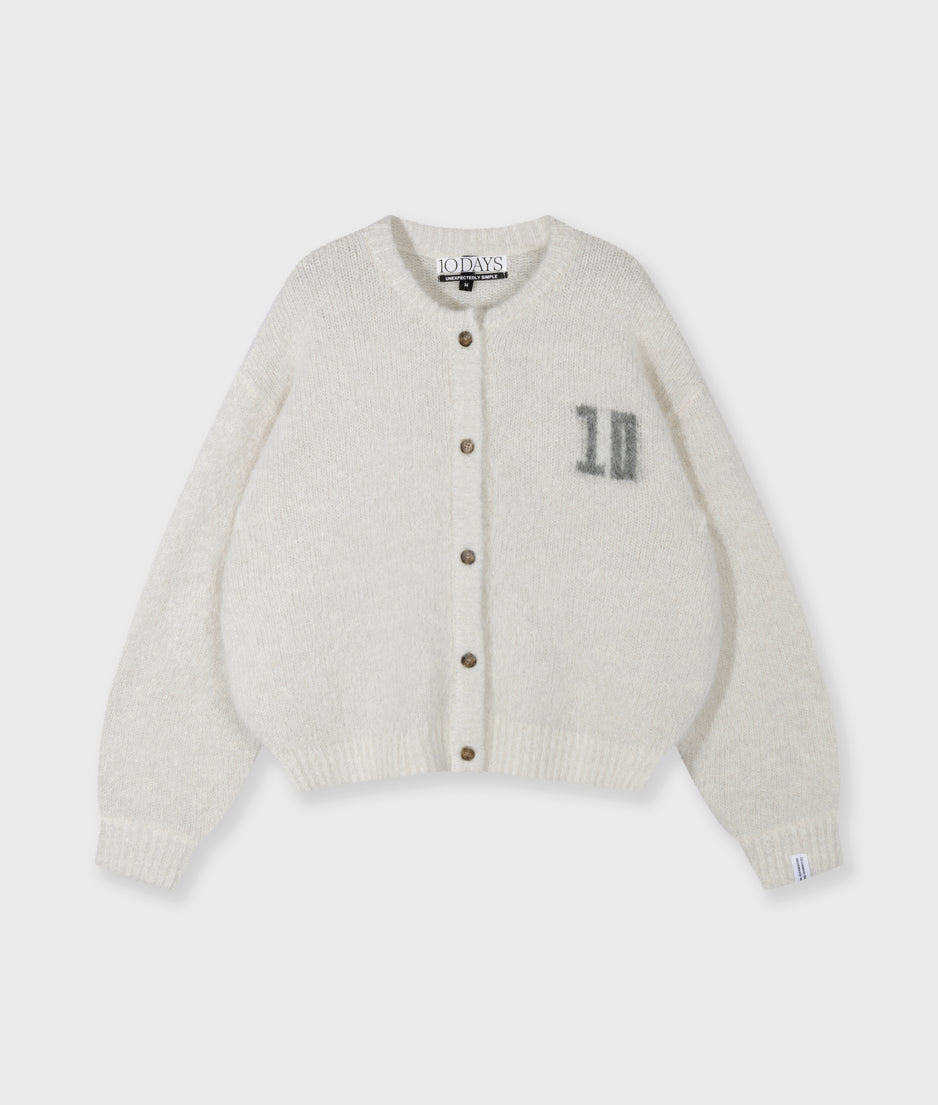 gebreid vest cardigan | ecru