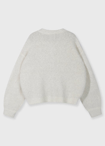 gebreid vest cardigan | ecru