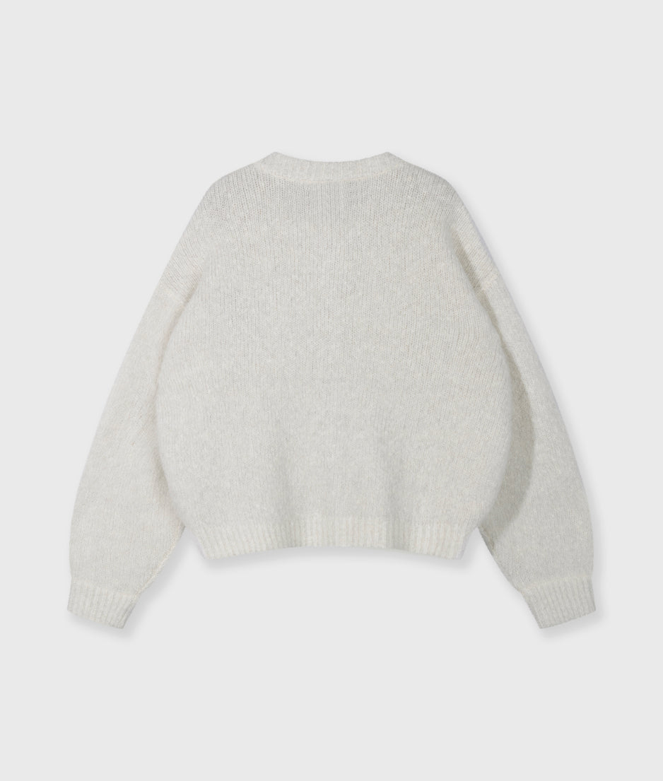 gebreid vest cardigan | ecru