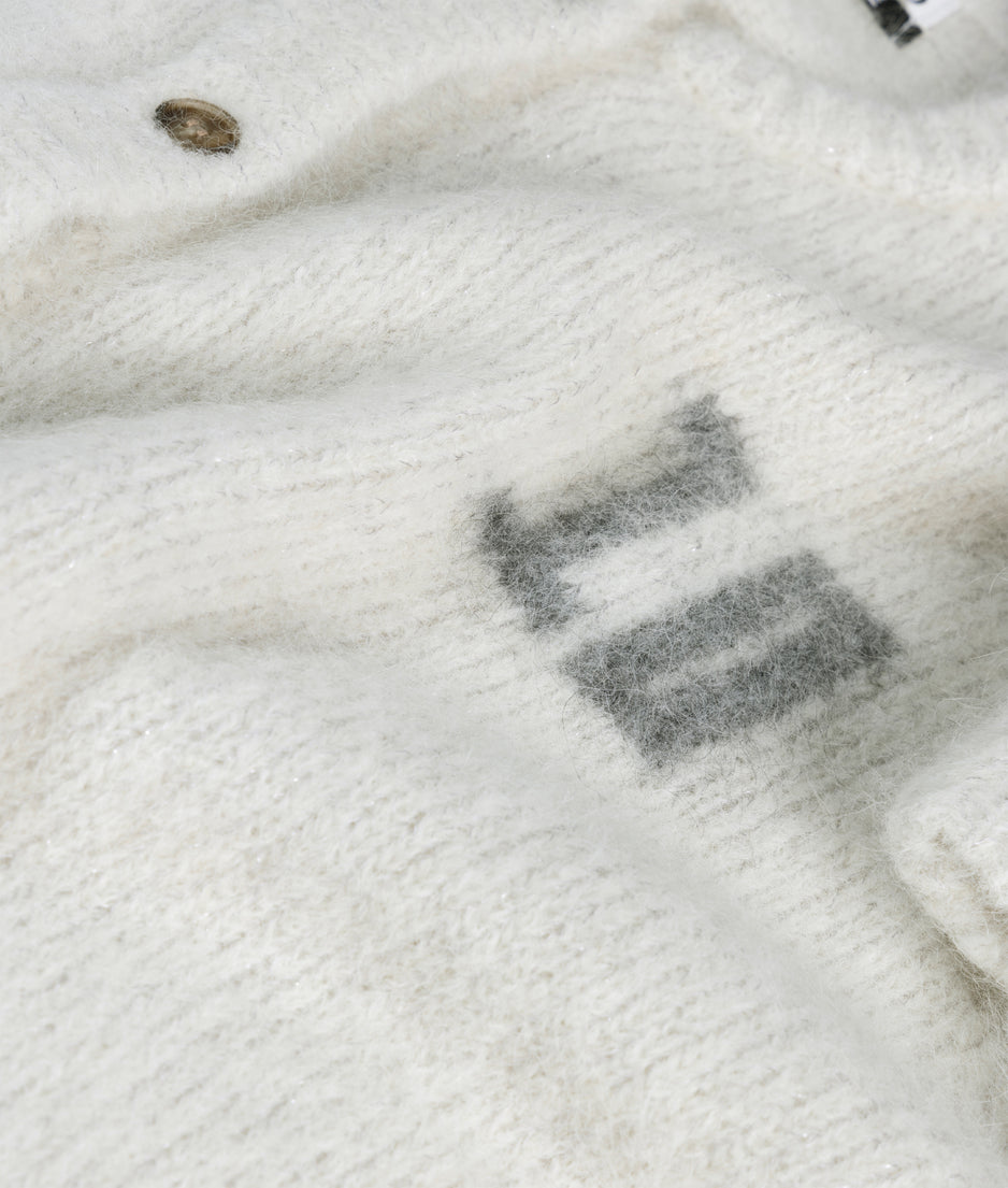 gebreid vest cardigan | ecru