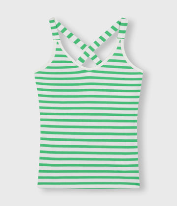 wrapper stripes | ecru/apple green