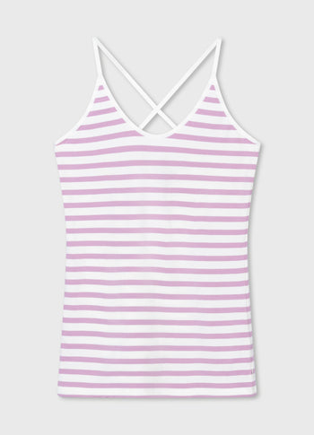 petit wrapper stripes | ecru/violet