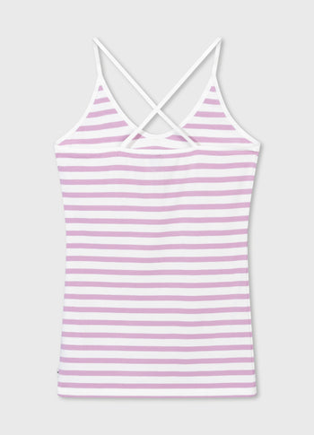 petit wrapper stripes | ecru/violet