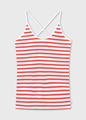 petit wrapper stripes | white/poppy red