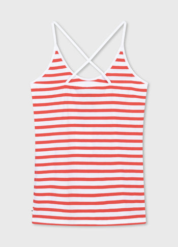 petit wrapper stripes | white/poppy red