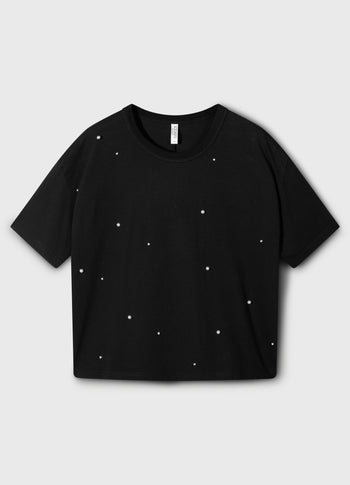 tee pearls | black