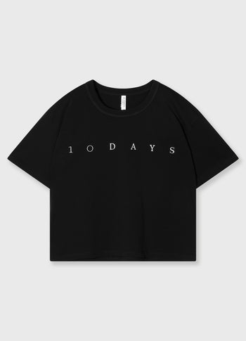 thick cotton tee logo | black