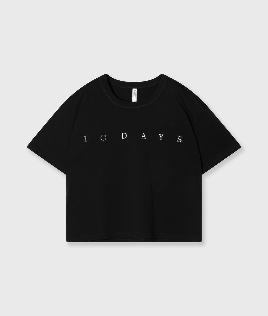 thick cotton tee logo | black