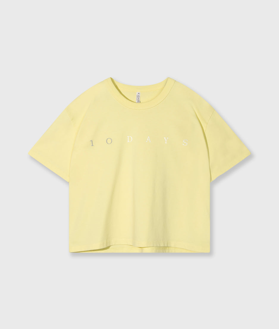 thick cotton tee logo | pastel yellow