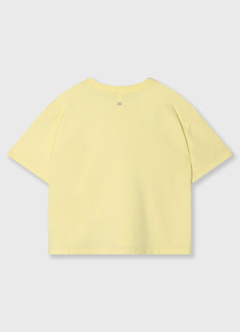 thick cotton tee logo | pastel yellow