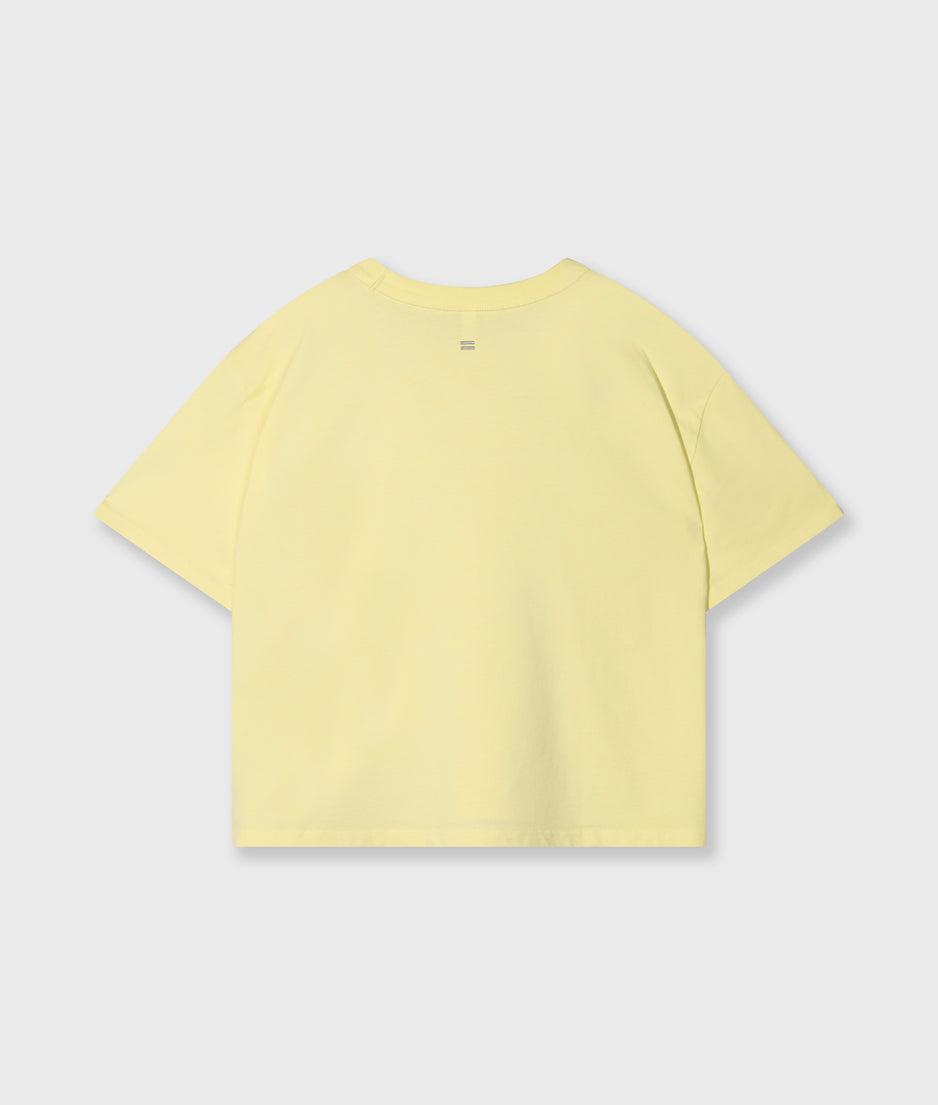 thick cotton tee logo | pastel yellow