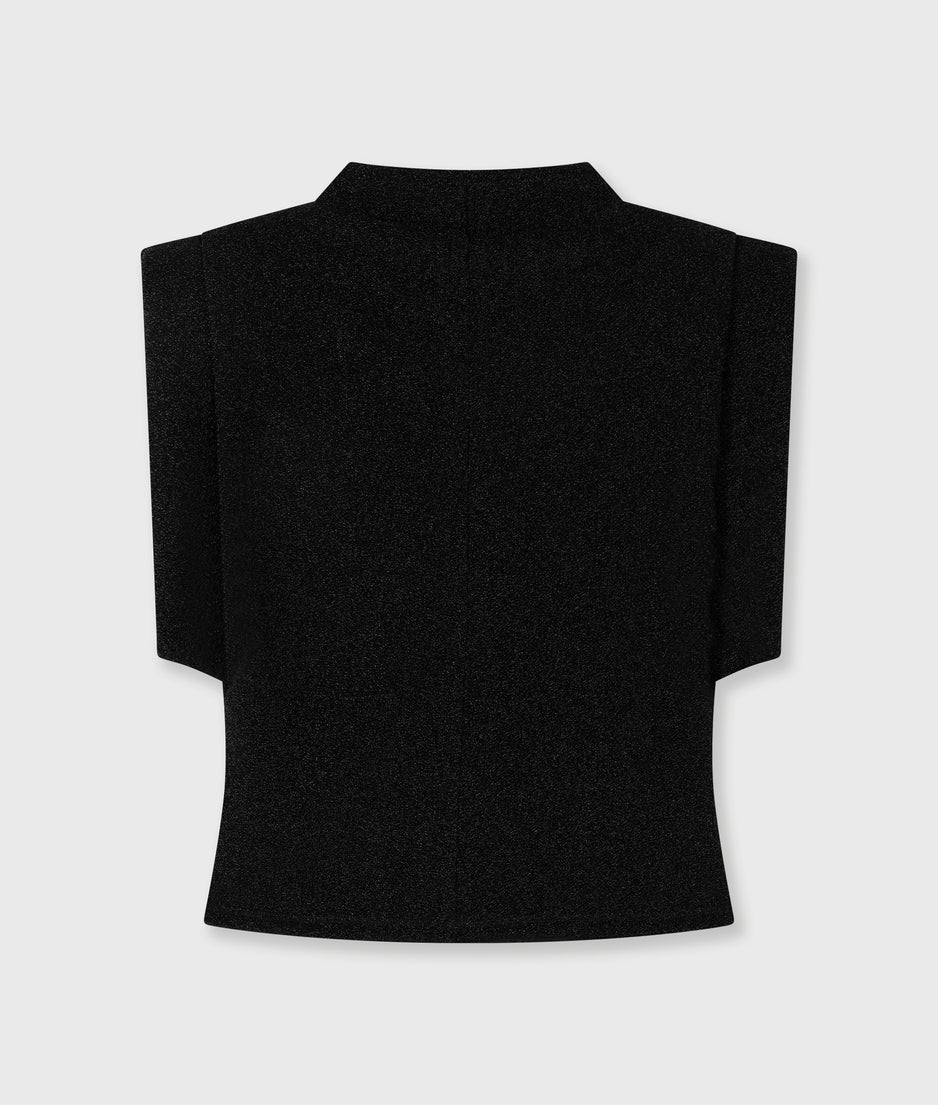 statement top sparkle | black