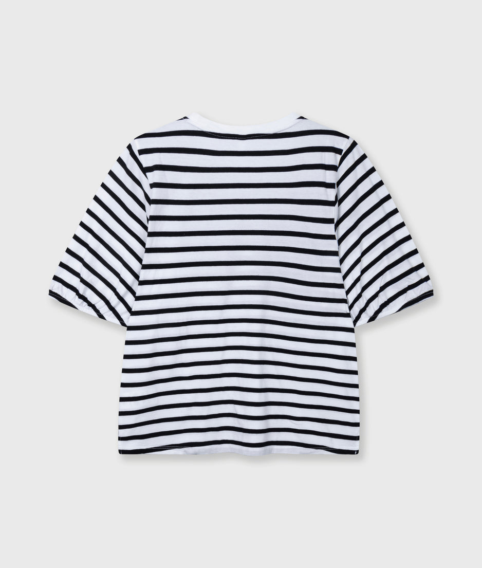 balloon tee stripes | white/black
