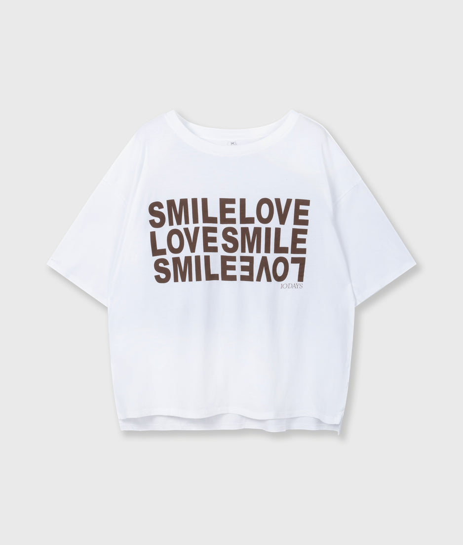 smile love tee | white