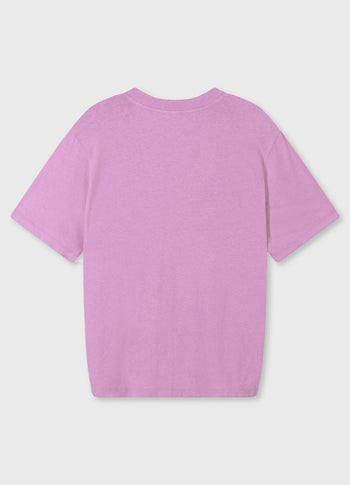 v-neck tee linen cotton | violet