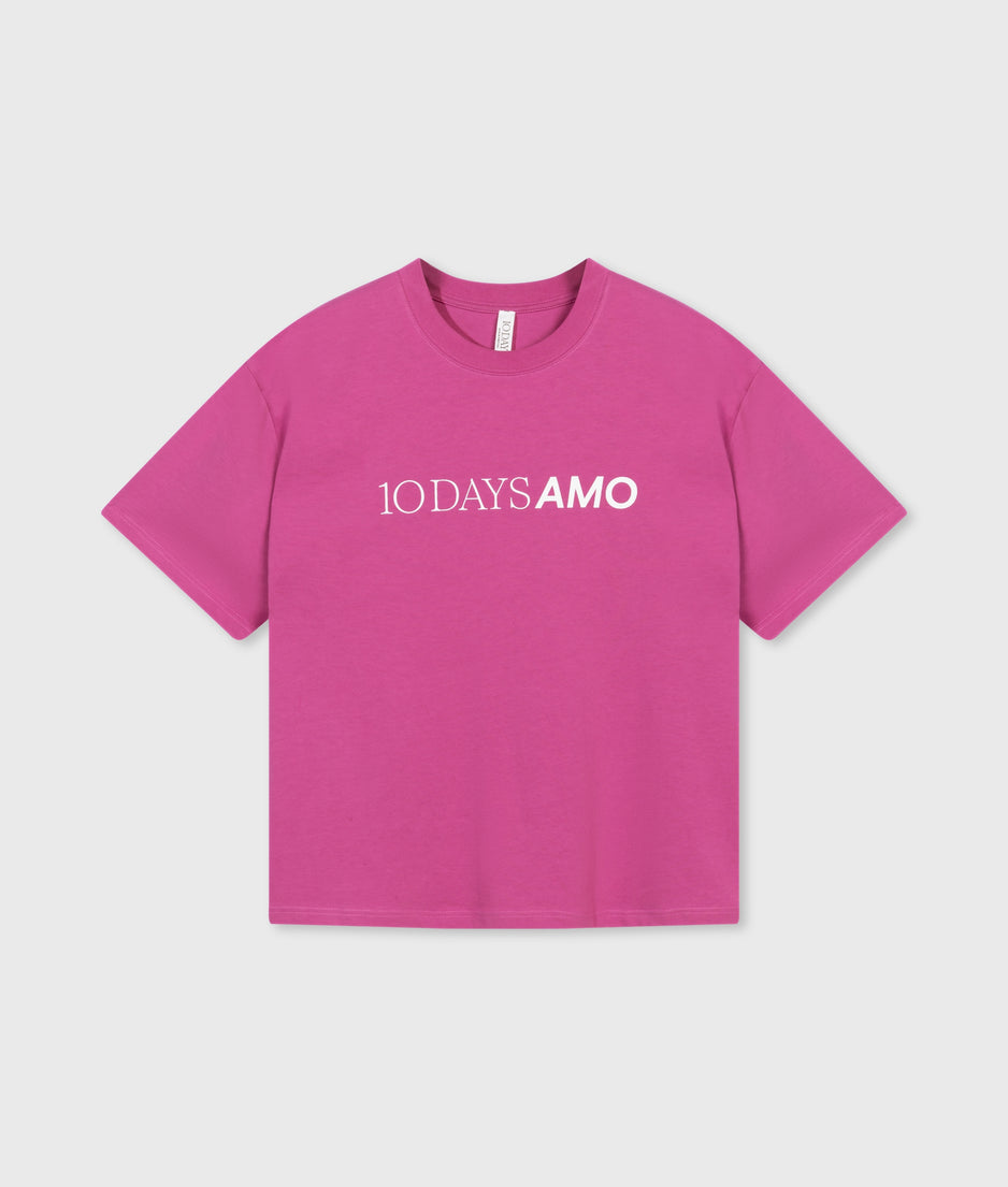 crew neck tee | heather mauve