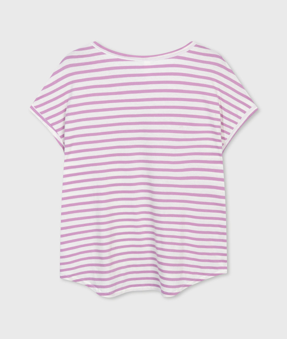 tee stripes | ecru/violet