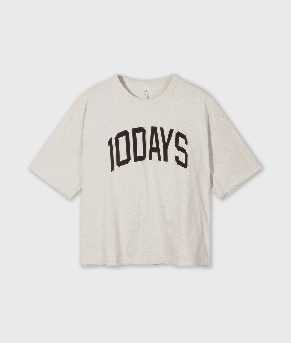 baseball tee 10DAYS | soft white melee