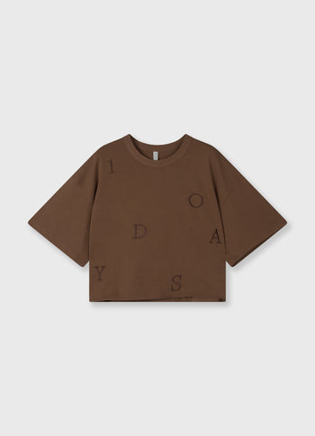 thick cotton tee 10DAYS | dark truffle