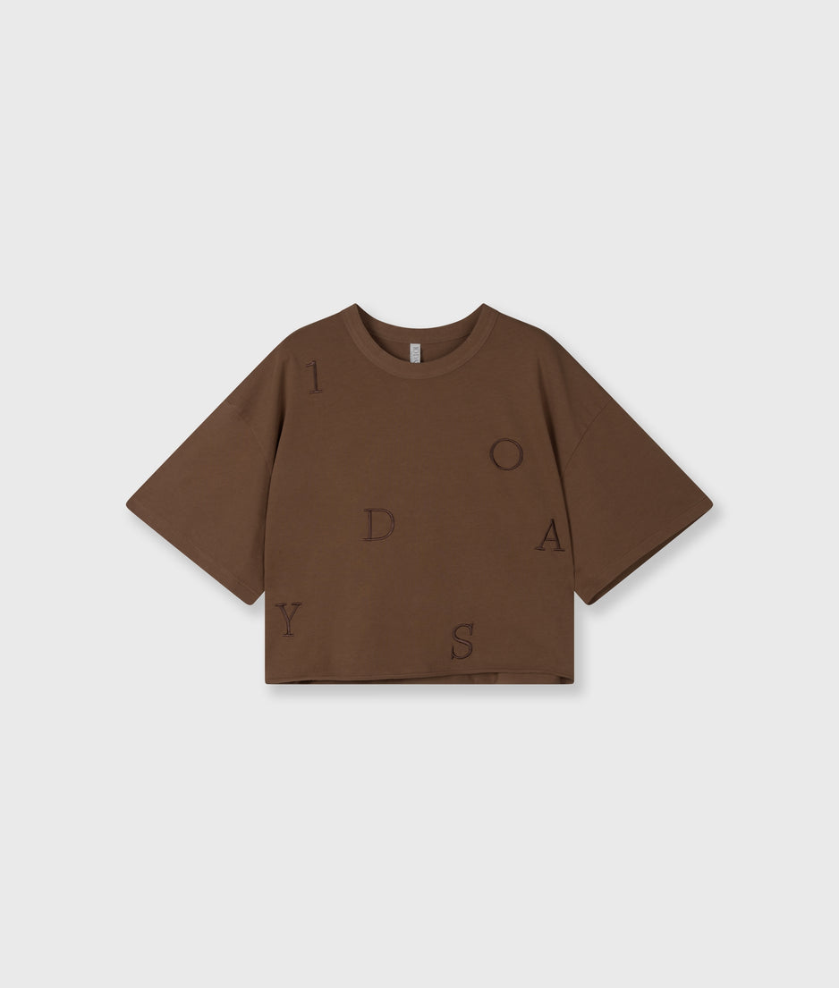 thick cotton tee 10DAYS | dark truffle