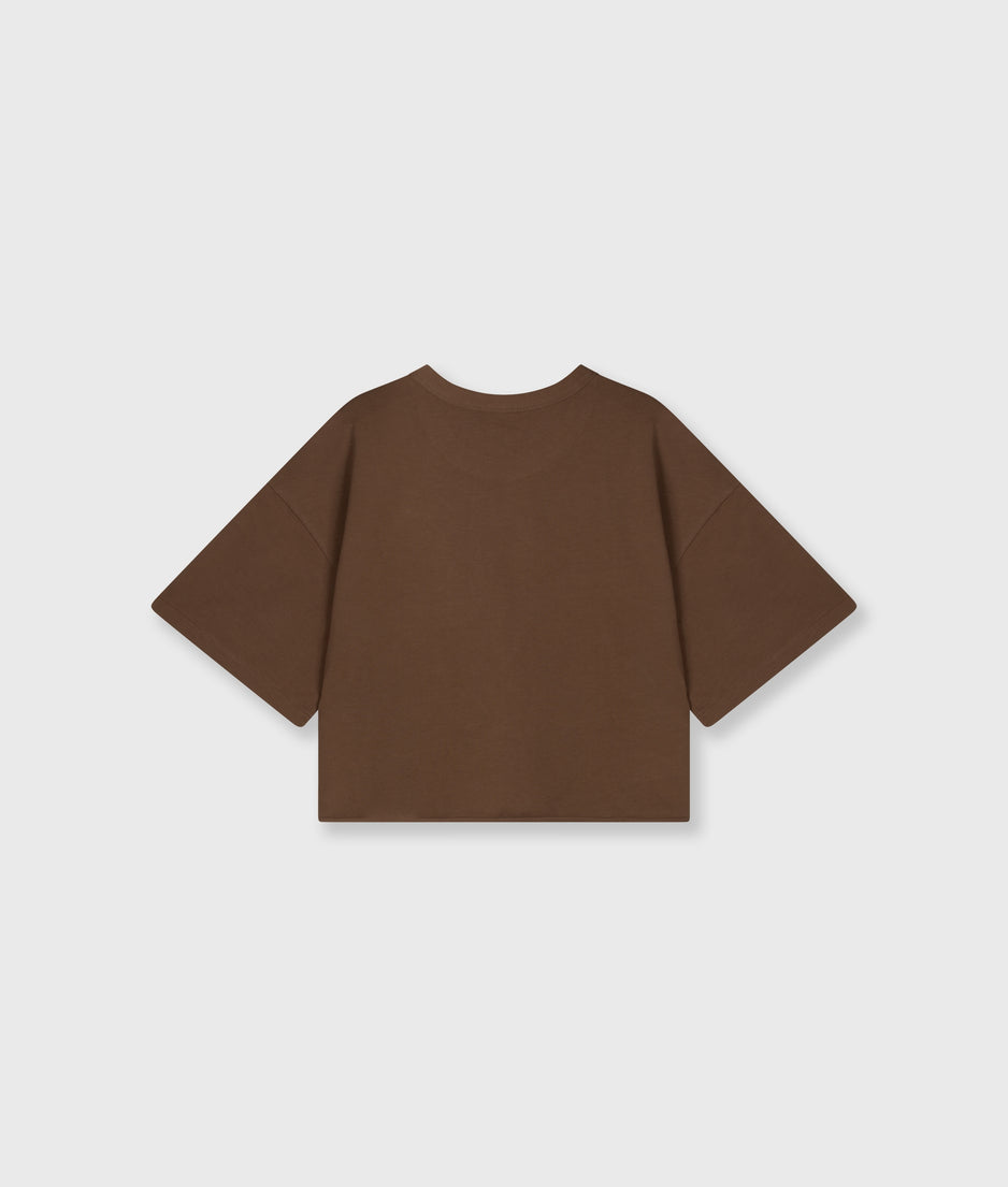 thick cotton tee 10DAYS | dark truffle