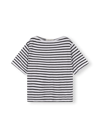 jersey tee stripe | ecru/black