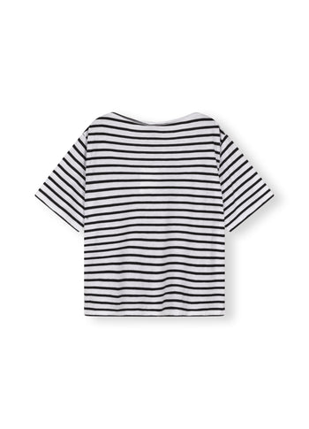 jersey tee stripe | ecru/black